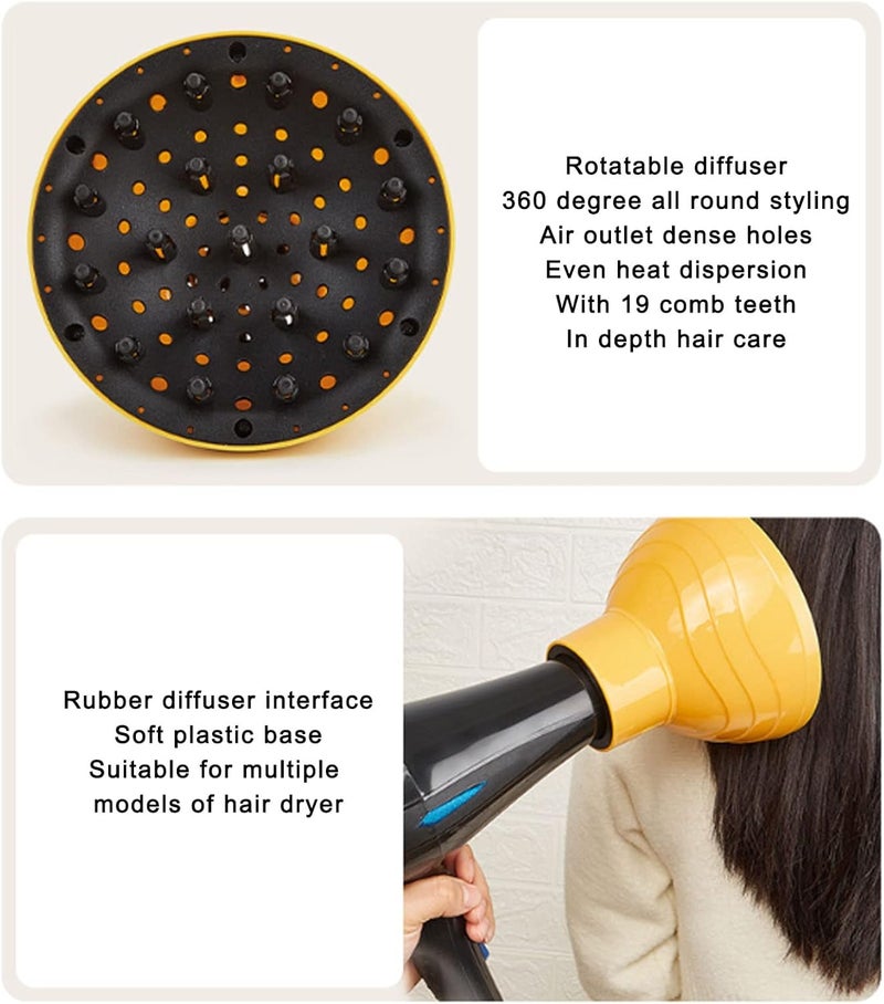 woobles Hair Dryer Diffuser, Universal Hair Diffuser, Hair Dryer Diffuser Attachment For Curly and Natural Wavy Hair, Professional Blow Dryer Diffuser For Home Salon - Image 4